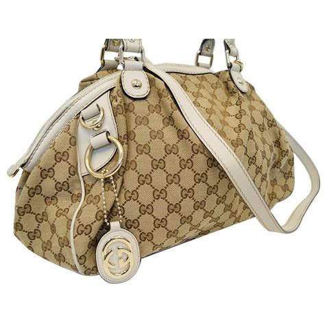 Gucci GG Sukey Two Way Shoulder Bag Beige 223974 